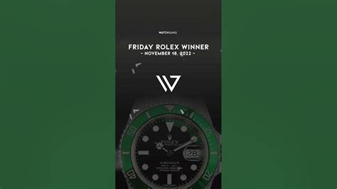 We Give Away A Rolex Every Week! 